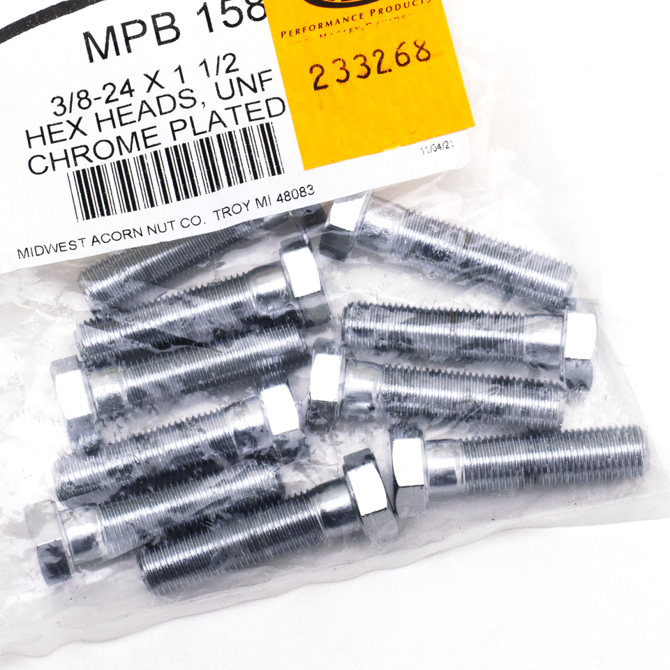 CHROME PLATED HEX HEAD CAP SCREWS ASSORTMENT