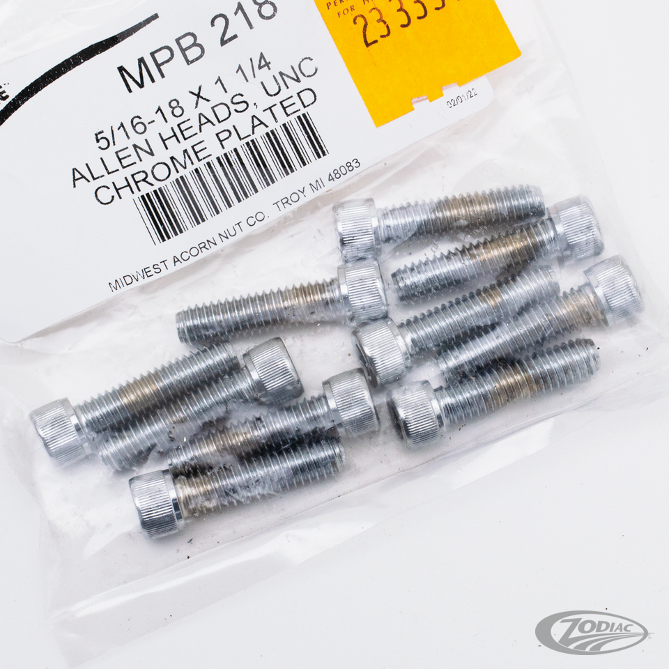 CHROME PLATED ALLEN HEAD SCREWS ASSORTMENT