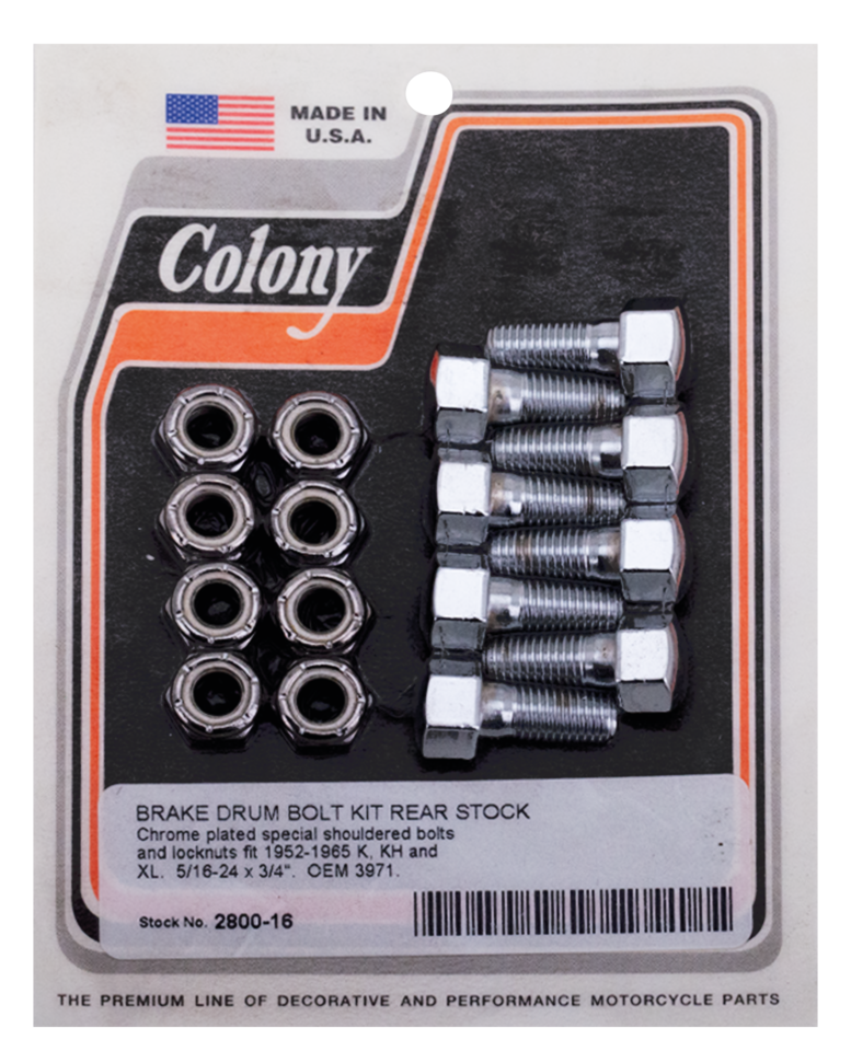 COLONY BRAKE DRUM BOLT KITS