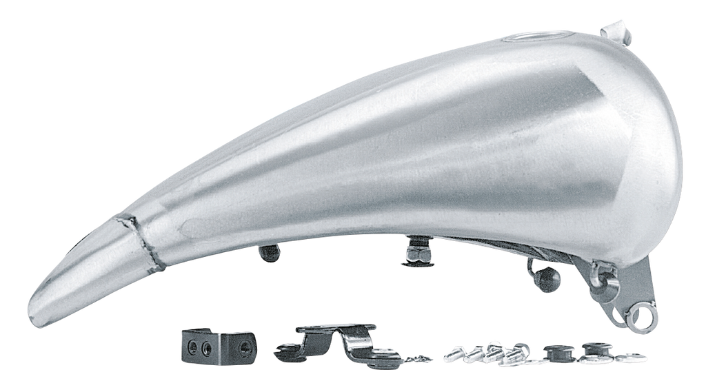 ONE PIECE 4" STRETCHED STEEL GAS TANK FOR SOFTAIL MODELS WITH DASH MOUNT