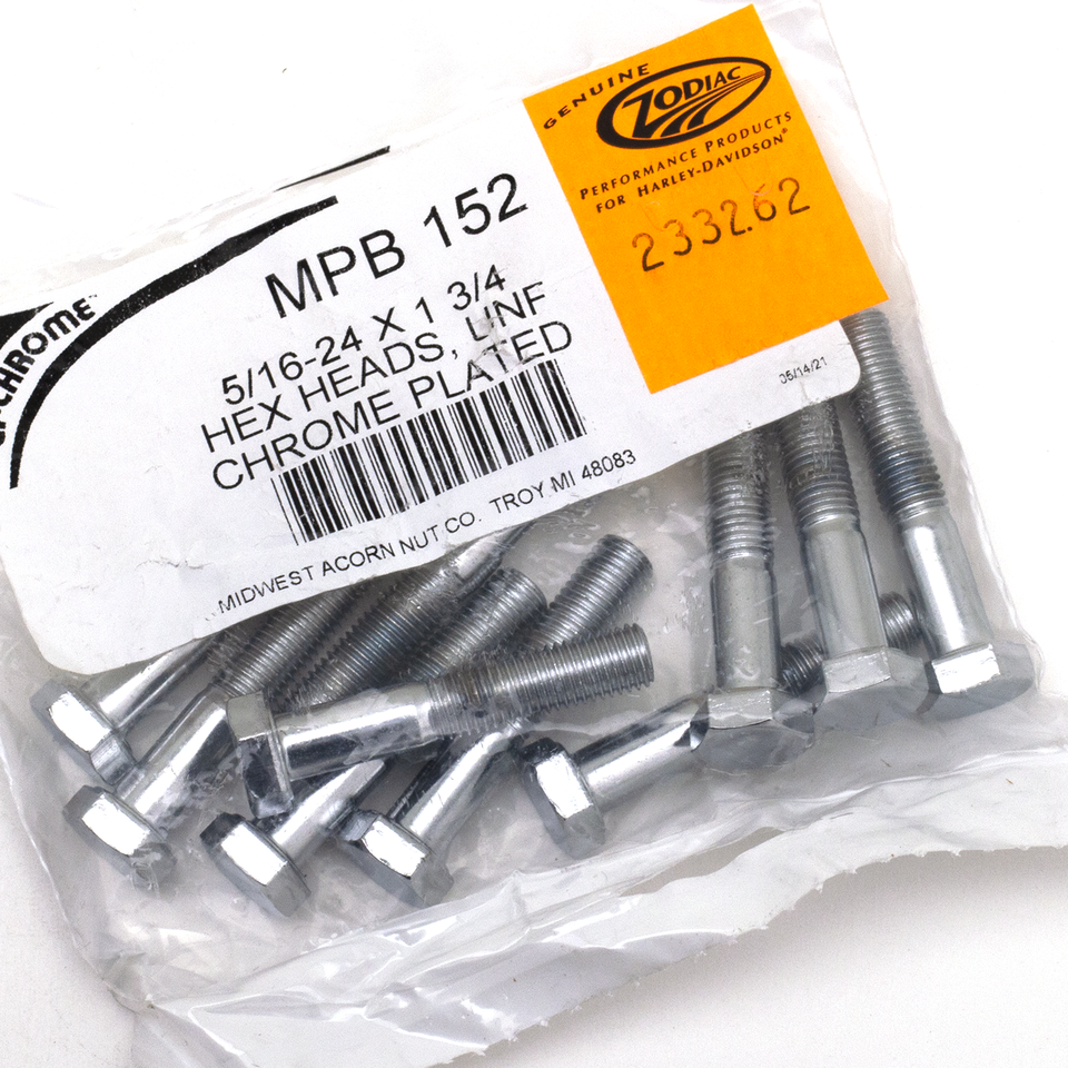 CHROME PLATED HEX HEAD CAP SCREWS ASSORTMENT