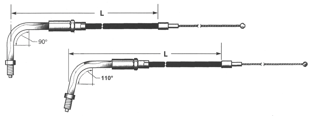 T03 - THROTTLE & IDLE CABLE 1990-1995 BIG TWIN