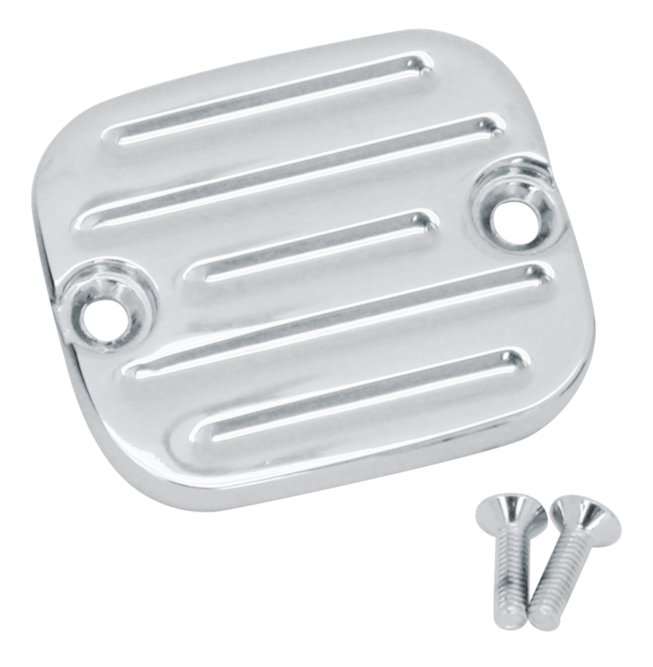 CHROME GROOVED MASTER CYLINDER COVER 1996 STYLE