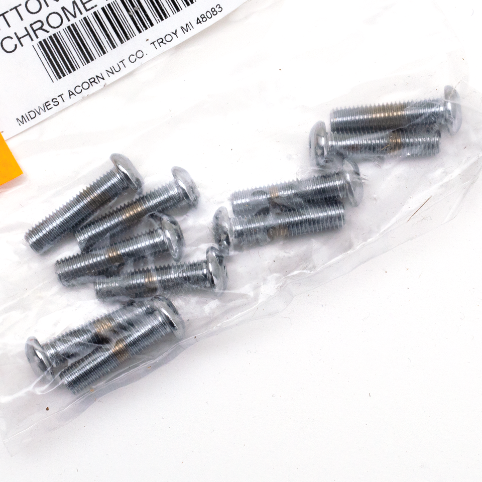 CHROME PLATED BUTTON HEAD ALLEN SCREWS ASSORTMENT