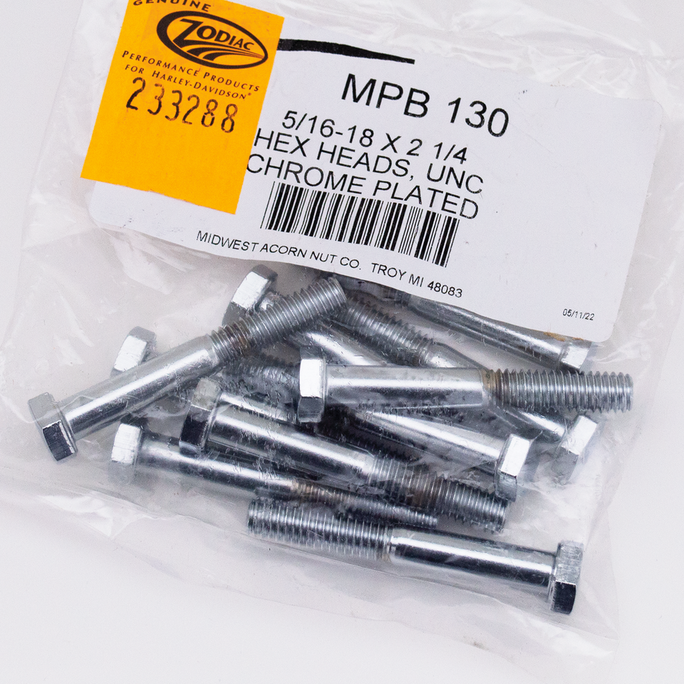 CHROME PLATED HEX HEAD CAP SCREWS ASSORTMENT