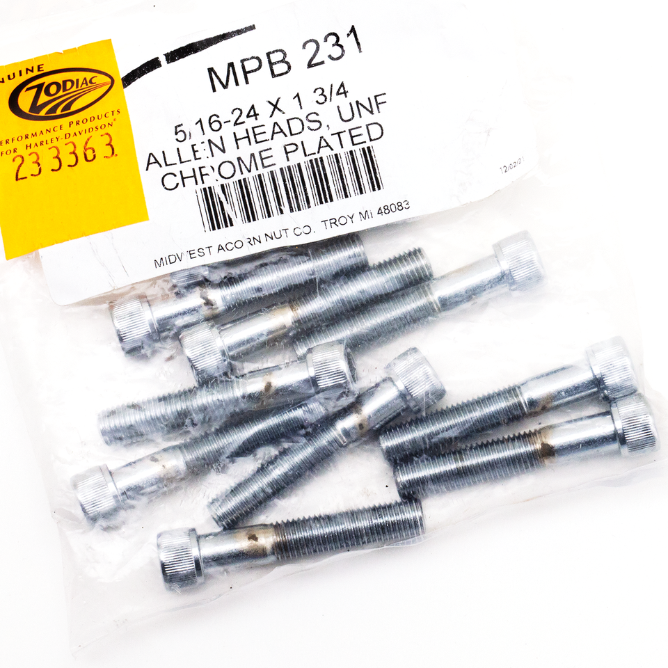 CHROME PLATED ALLEN HEAD SCREWS ASSORTMENT