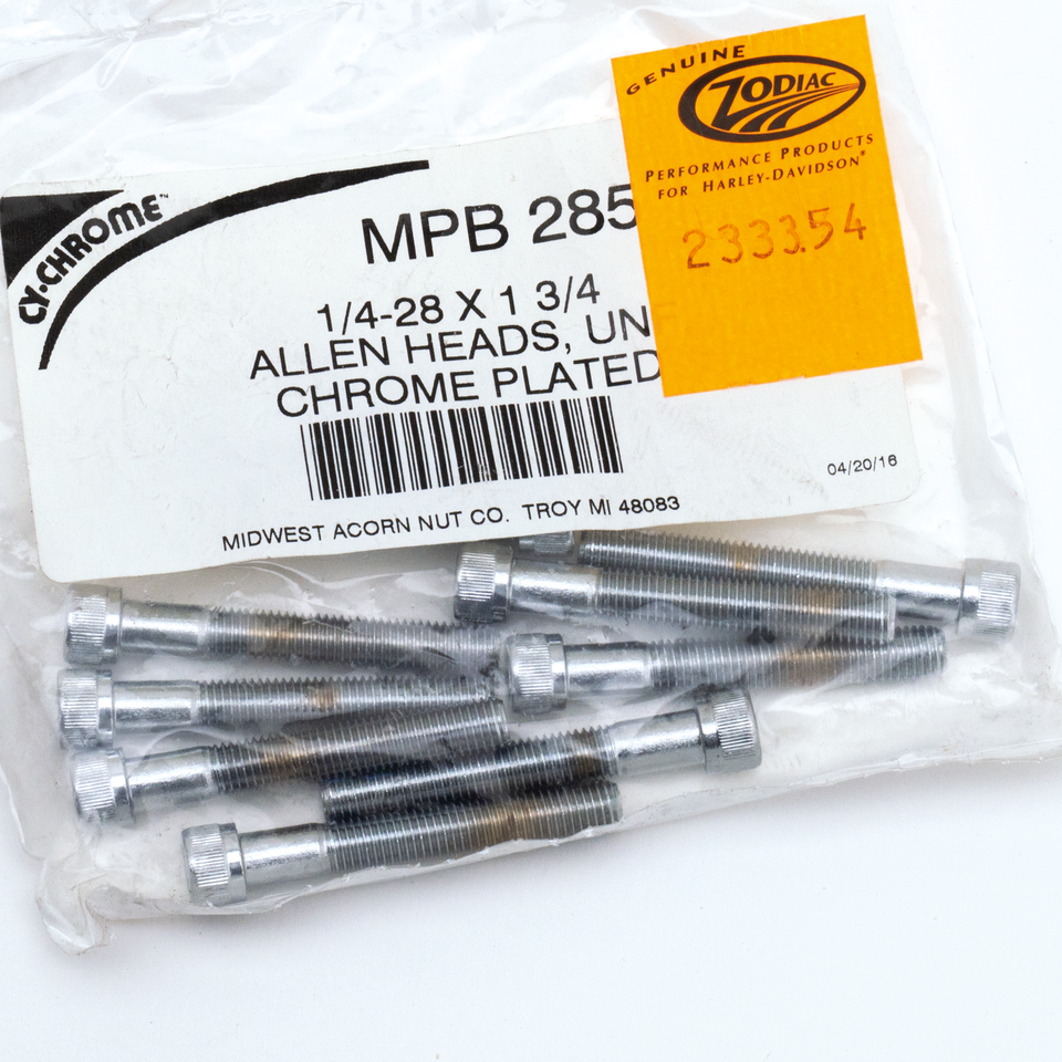 CHROME PLATED ALLEN HEAD SCREWS ASSORTMENT