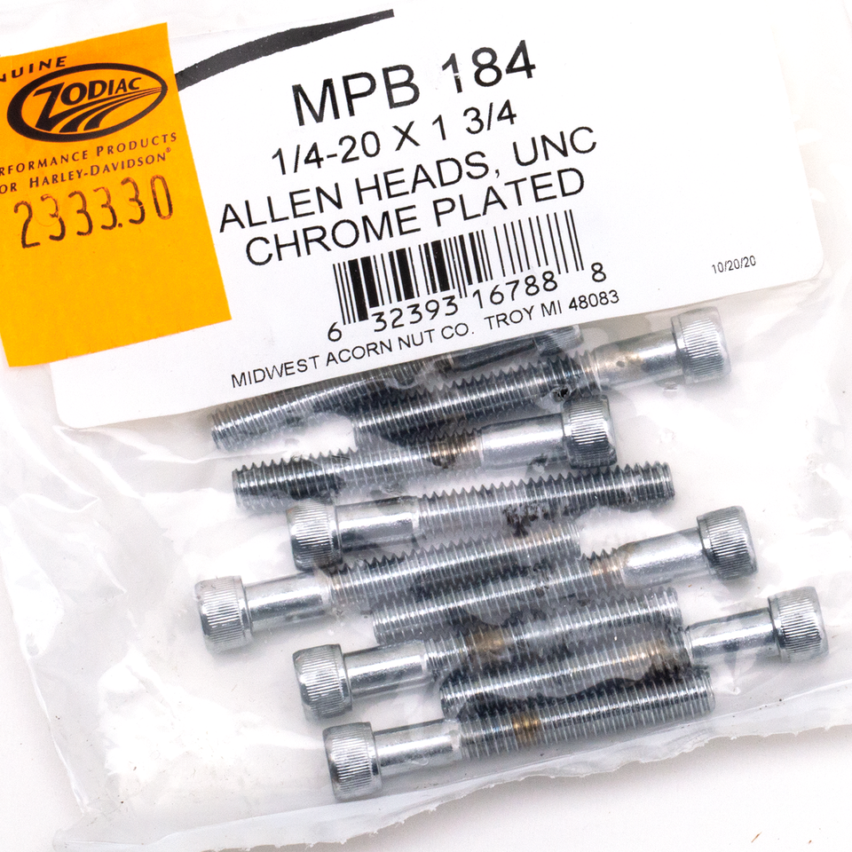 CHROME PLATED ALLEN HEAD SCREWS ASSORTMENT (1)