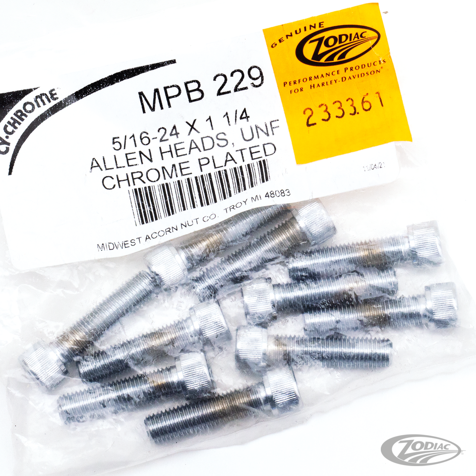 CHROME PLATED ALLEN HEAD SCREWS ASSORTMENT