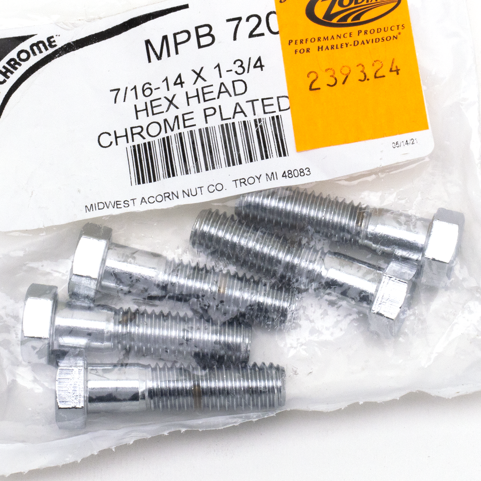 CHROME PLATED UNC HEX HEAD CAP SCREWS ASSORTMENT