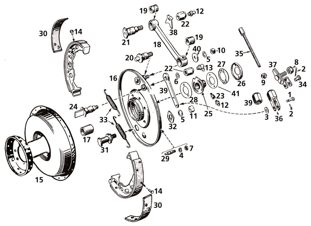 FRONT BRAKE 45CI MODELS