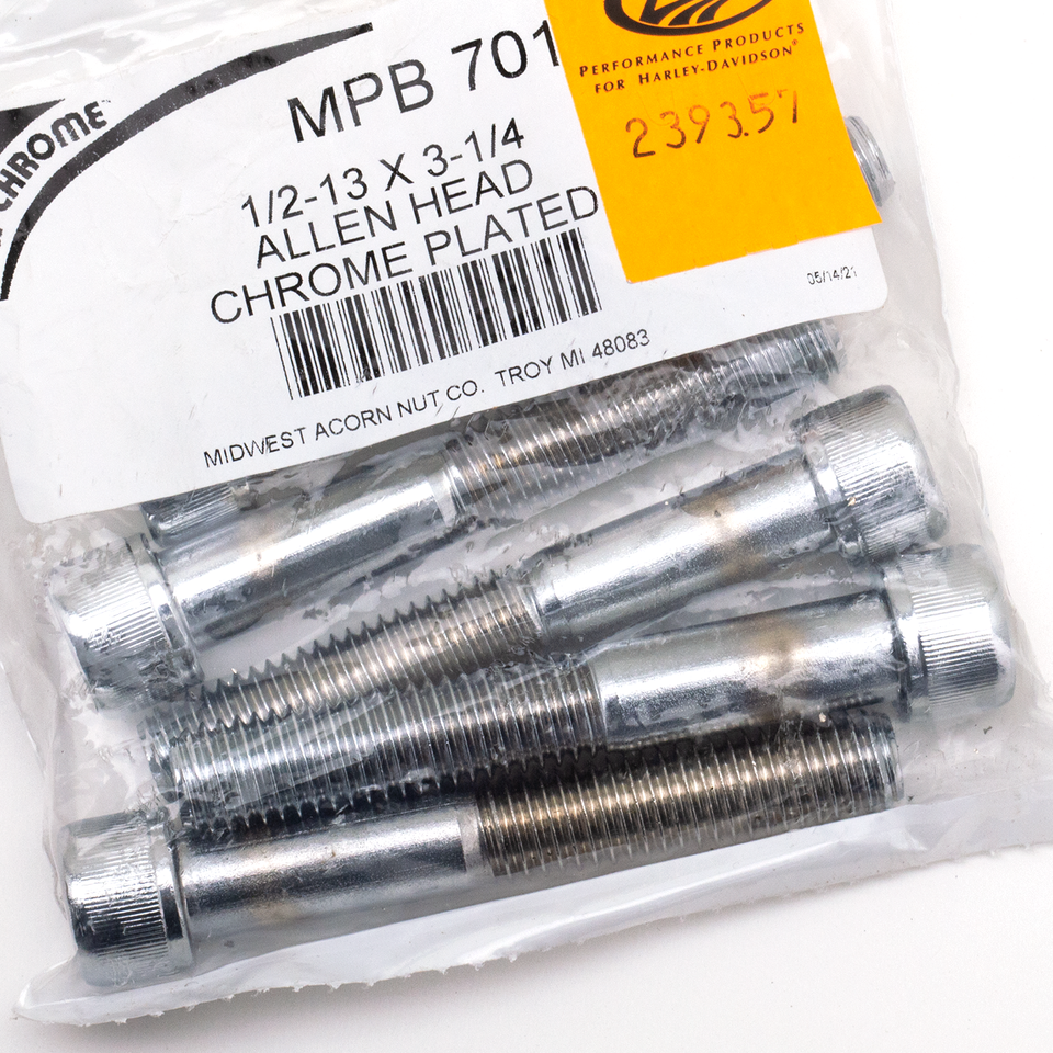 CHROME PLATED 1/2'' UNC ALLEN HEAD SCREW ASSORTMENT