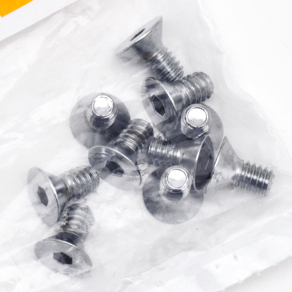 CHROME PLATED COUNTER SUNK FLAT HEAD SOCKET SCREWS