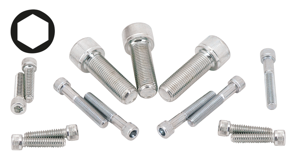 CHROME PLATED GRADE-8 ALLEN HEAD SOCKET SCREWS