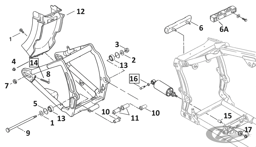 SWINGARM PARTS FOR 2000-2017 SOFTAIL