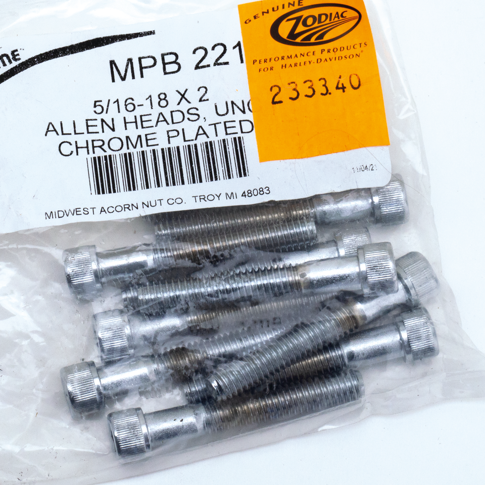 CHROME PLATED ALLEN HEAD SCREWS ASSORTMENT