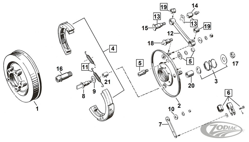 FRONT BRAKE 45CI MODELS