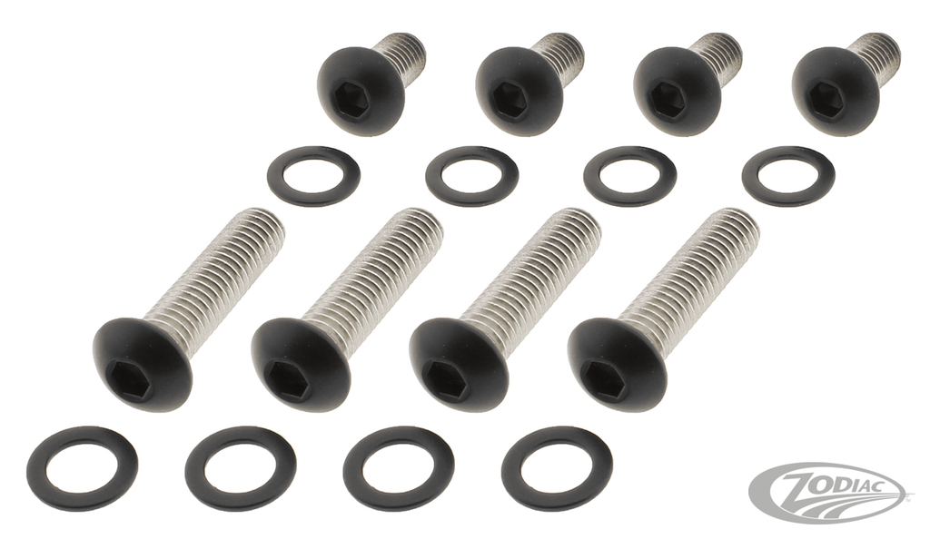 BLACK STAINLESS STEEL FENDER STRUT SCREW KITS