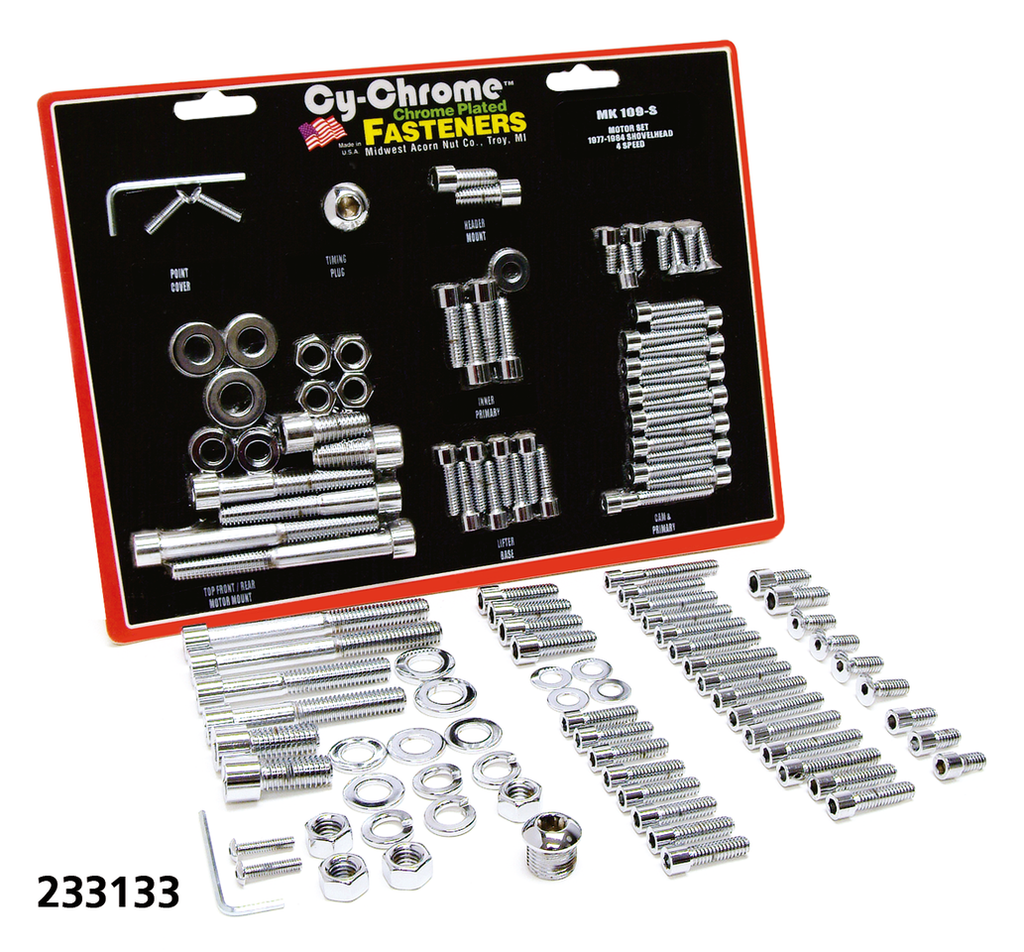 CHROME DRIVETRAIN SCREW KITS