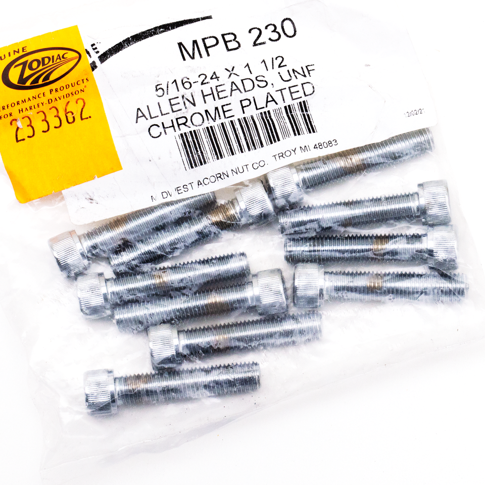 CHROME PLATED ALLEN HEAD SCREWS ASSORTMENT (1)