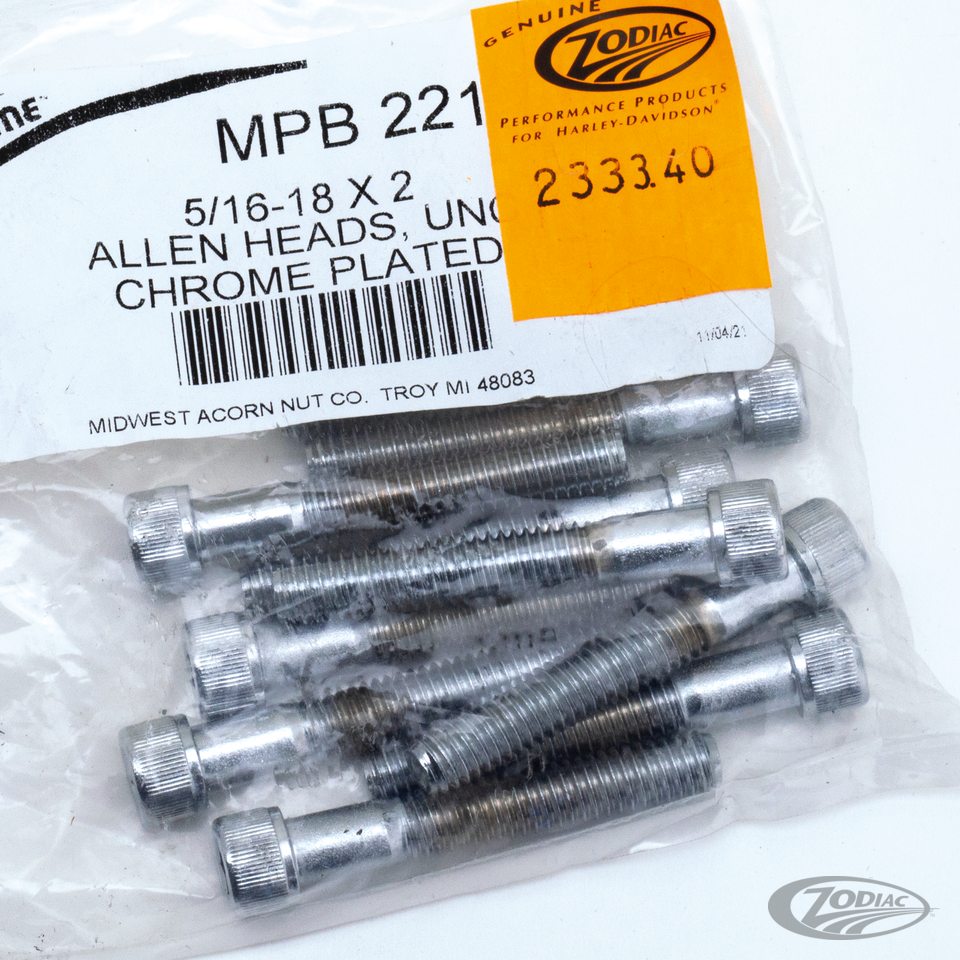 CHROME PLATED ALLEN HEAD SCREWS ASSORTMENT