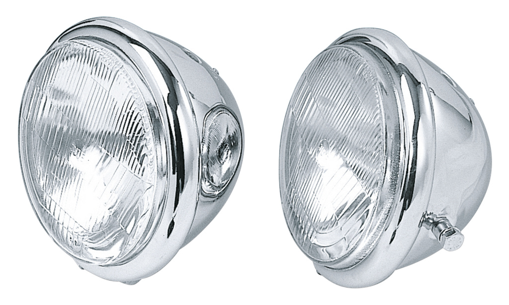 5 1/2" CHROME BATES STYLE HEADLIGHTS