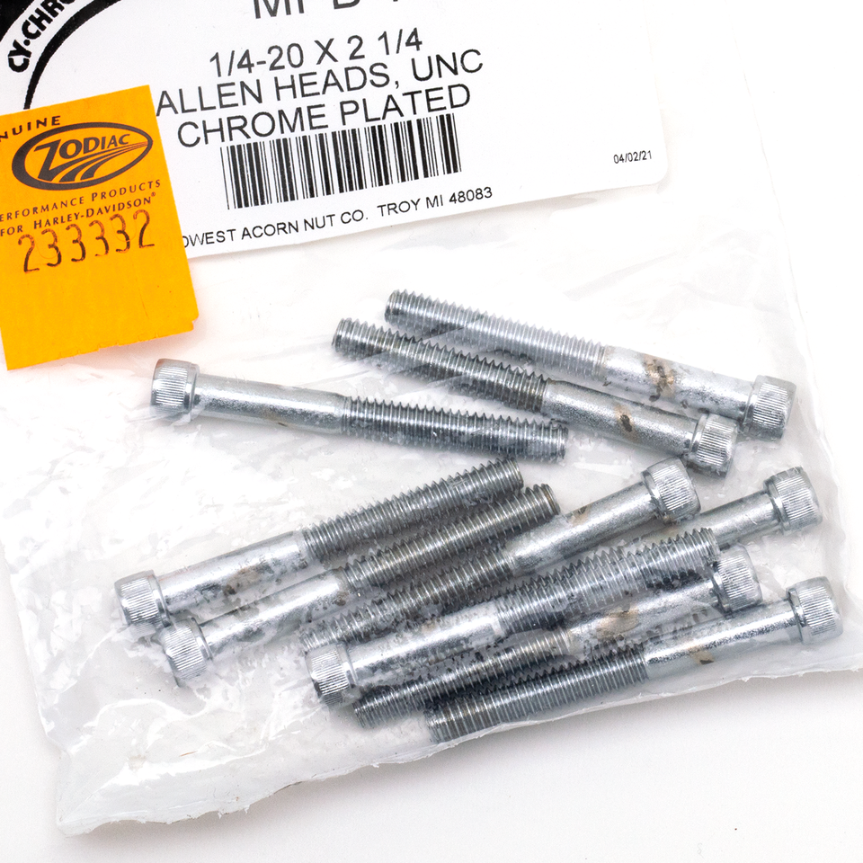 CHROME PLATED ALLEN HEAD SCREWS ASSORTMENT