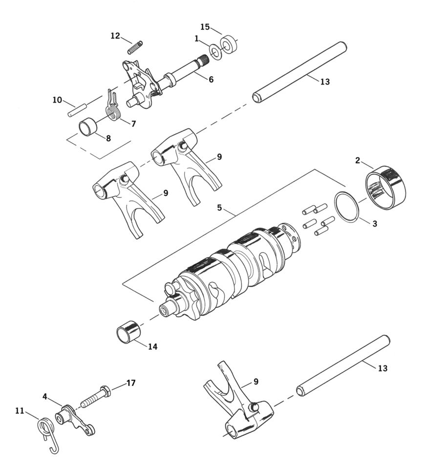 SHIFTER PARTS FOR 1991-2003 SPORTSTER