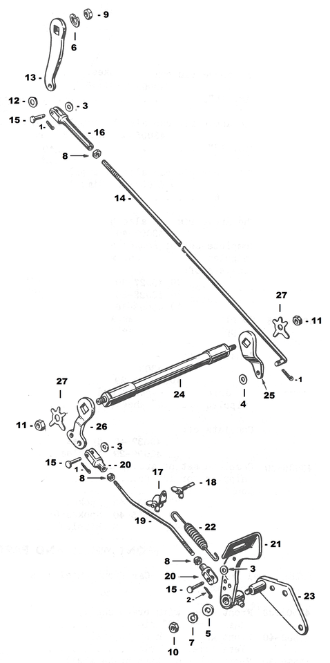 REAR BRAKE CONTROL PARTS FOR 1936-1957 BIG TWIN