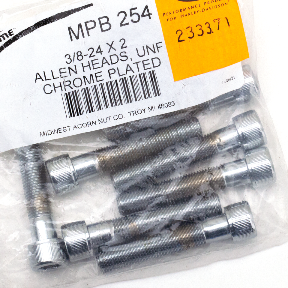 CHROME PLATED ALLEN HEAD SCREWS ASSORTMENT