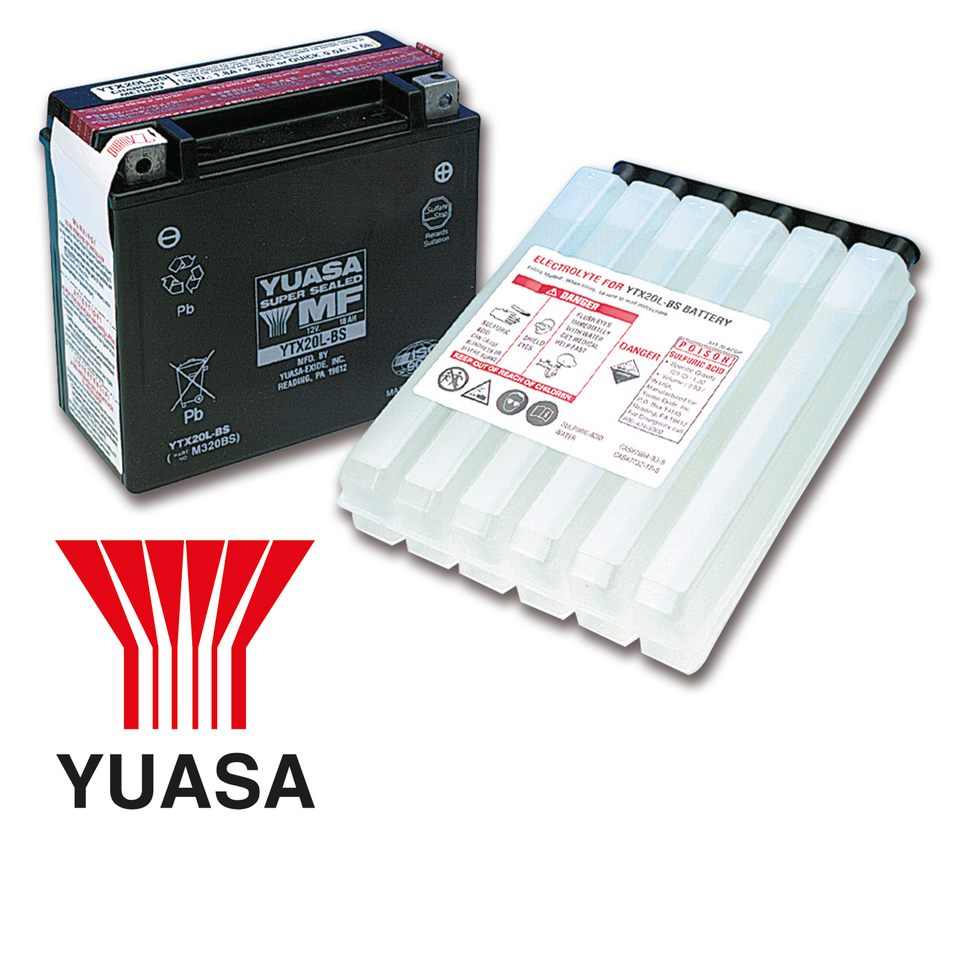 YUASA "V-FORCE" HIGH OUTPUT MAINTENANCE FREE BATTERIES