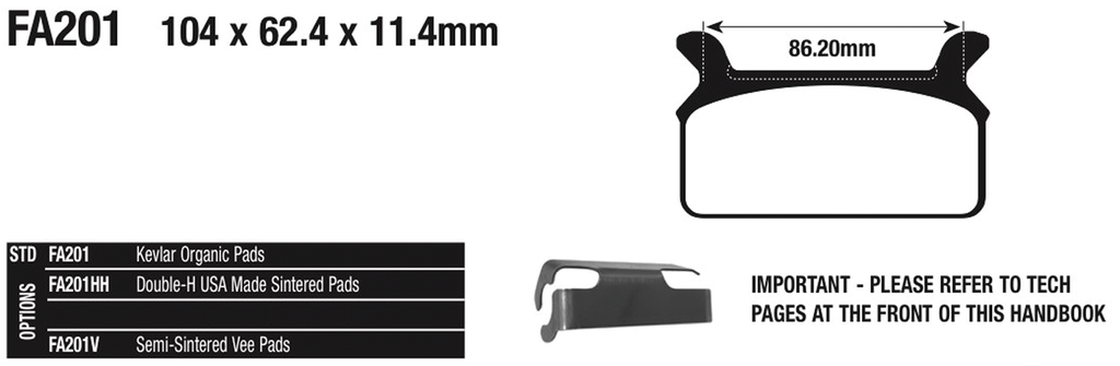 EBC REAR DISC BRAKE PADS