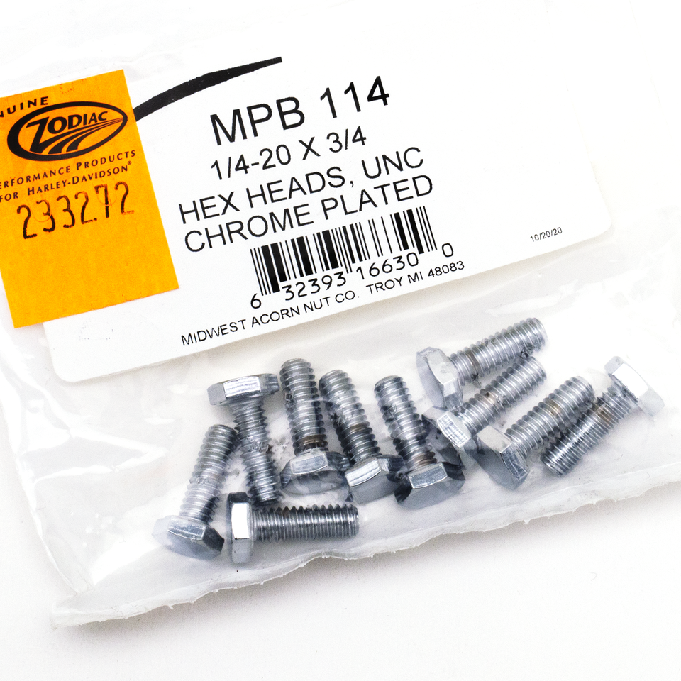 CHROME PLATED HEX HEAD CAP SCREWS ASSORTMENT