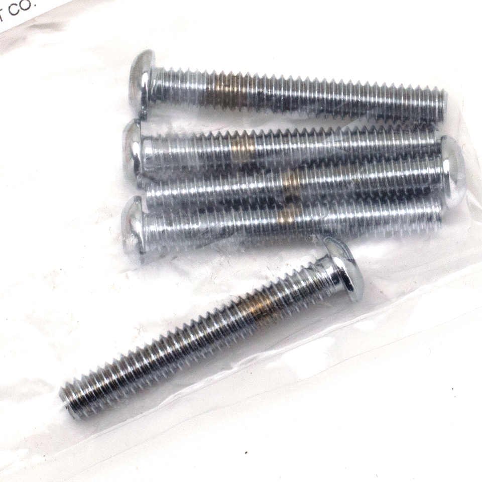 ASSORTMENT TRAY OF CHROME PLATED LARGER BUTTON HEAD ALLEN SCREWS