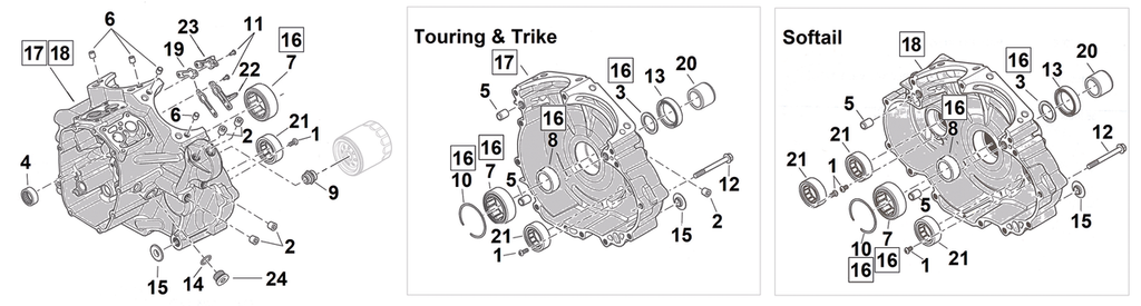 LOWER END PARTS FOR 2017 TO PRESENT MILWAUKEE EIGHT