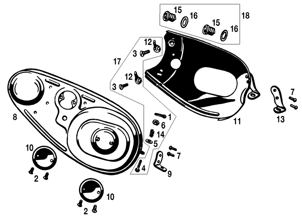 PRIMARY CHAIN GUARD FOR 45CI MODELS