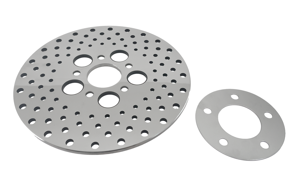 POLISHED AND DRILLED STAINLESS STEEL DISC BRAKE ROTORS