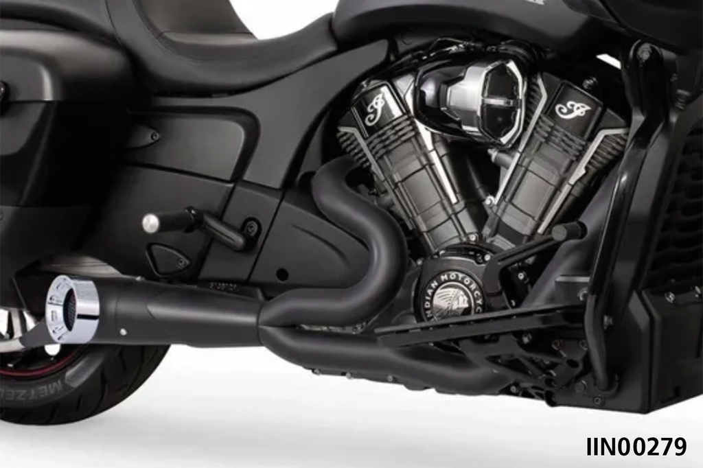 SHORTY TURN OUT STRAIGHT CUT 2-INTO-1 FOR INDIAN POWERPLUS & THUNDERSTROKE