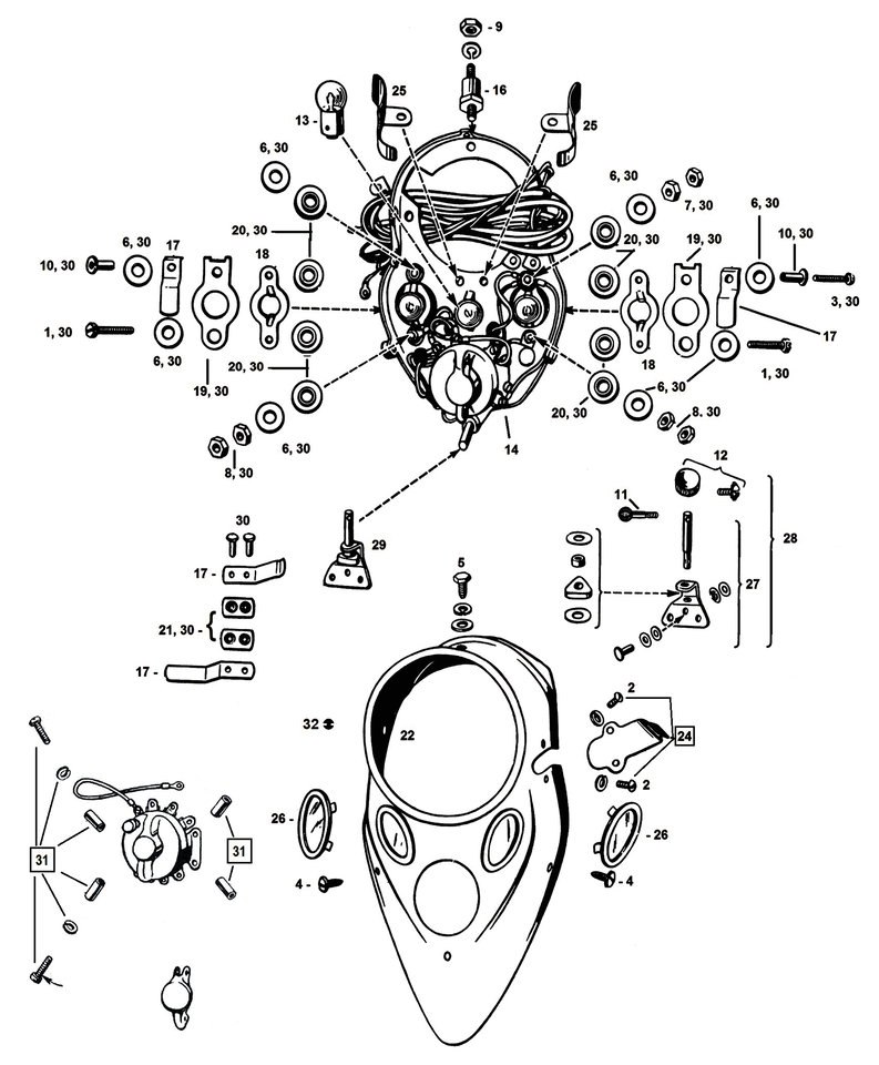 INSTRUMENT PANEL 1937-1946