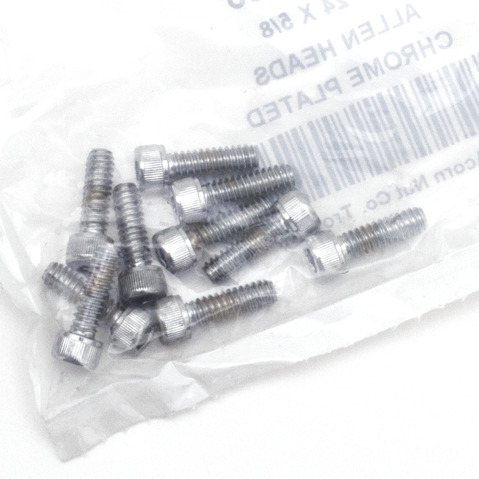 CHROME PLATED ALLEN HEAD SCREWS ASSORTMENT