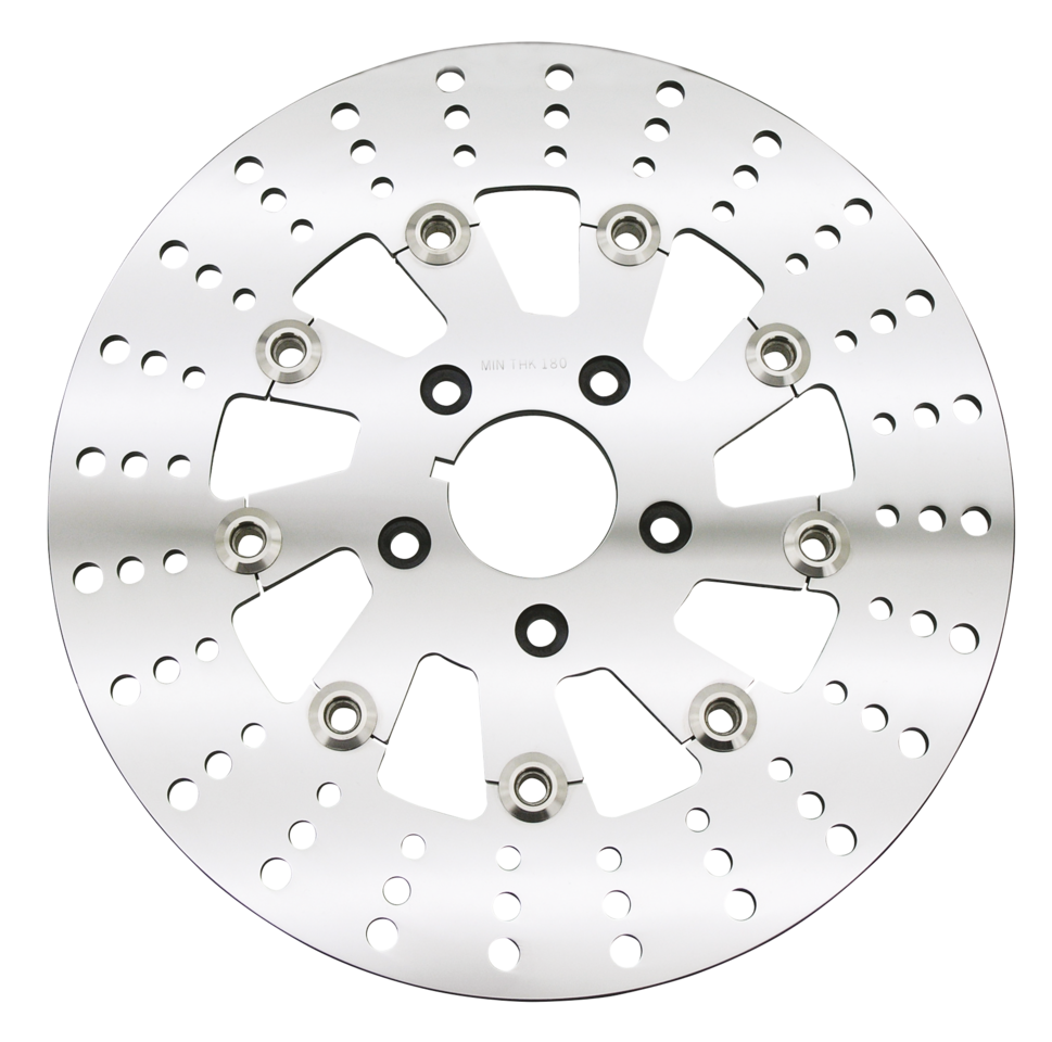 DRILLED POLISHED STAINLESS STEEL FULLFLOATING DISC ROTORS