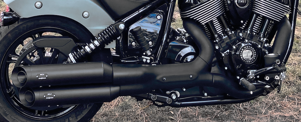 MCJ ADJUSTABLE SLIP-ON MUFFLERS FOR INDIAN CHIEF