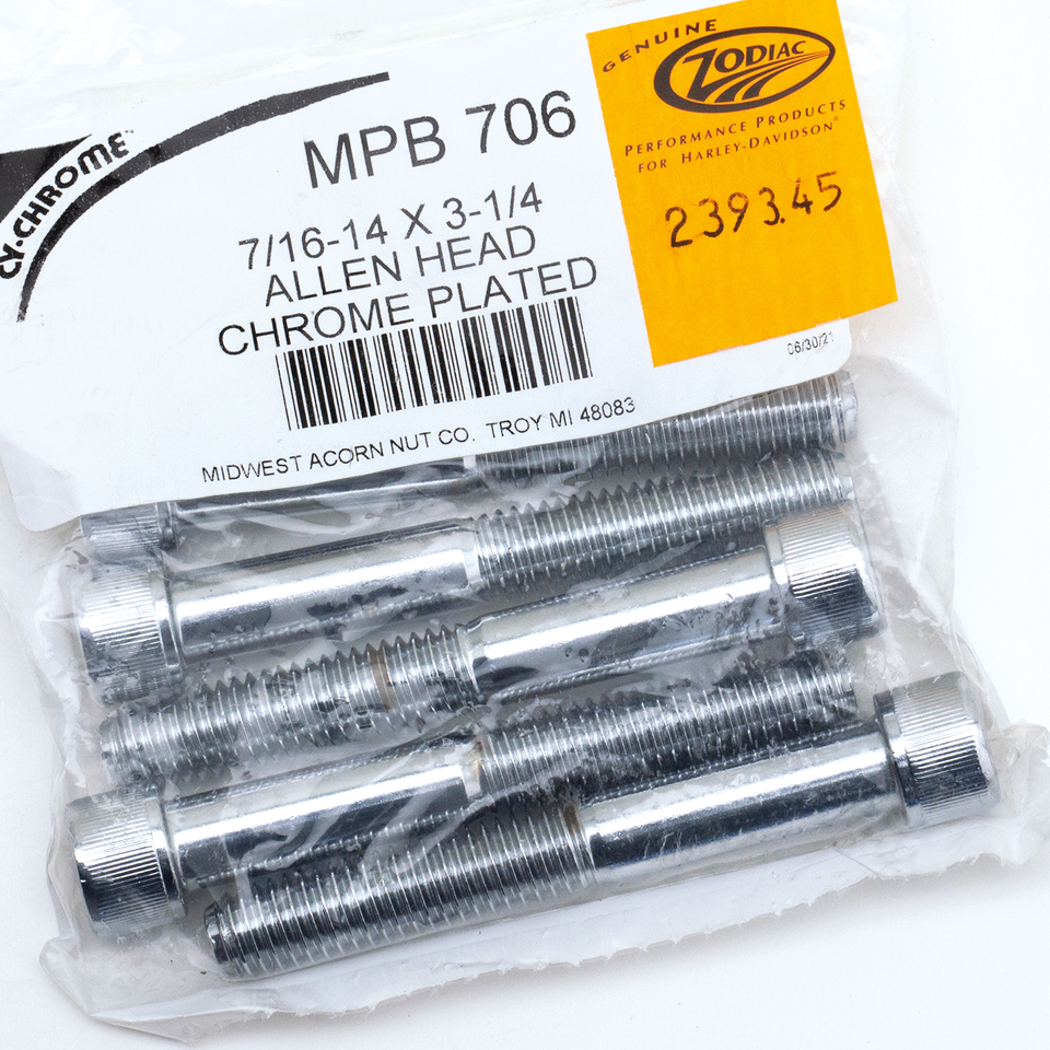 CHROME PLATED 7/16'' UNC ALLEN HEAD SCREW ASSORTMENT