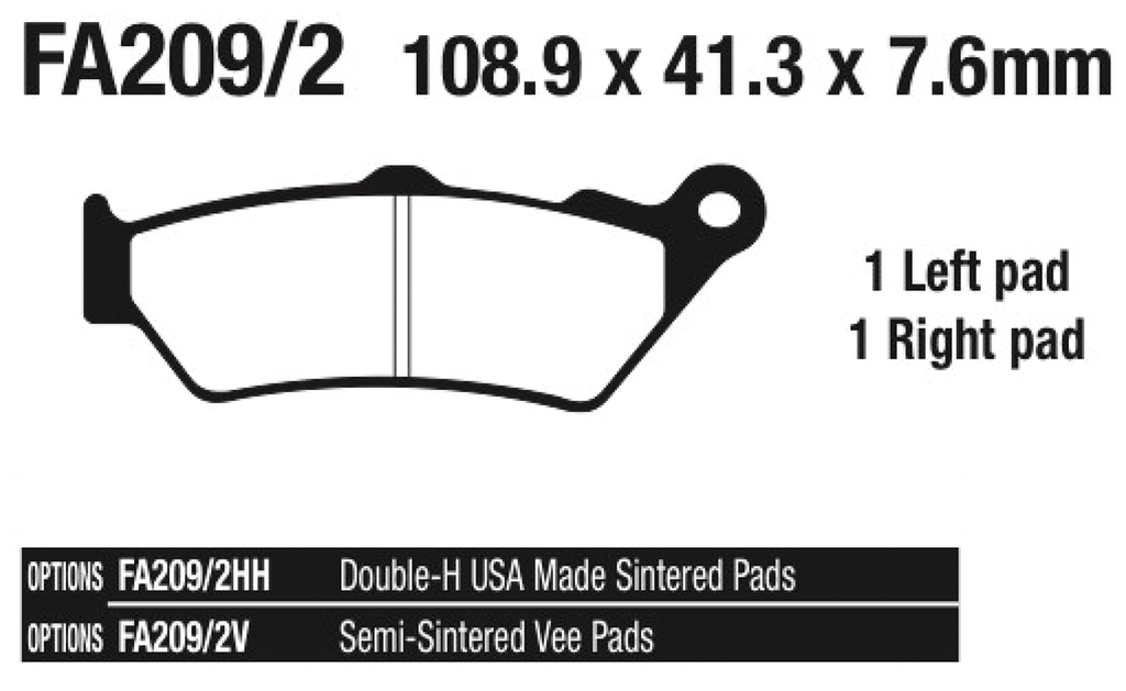 EBC FRONT DISC BRAKE PADS