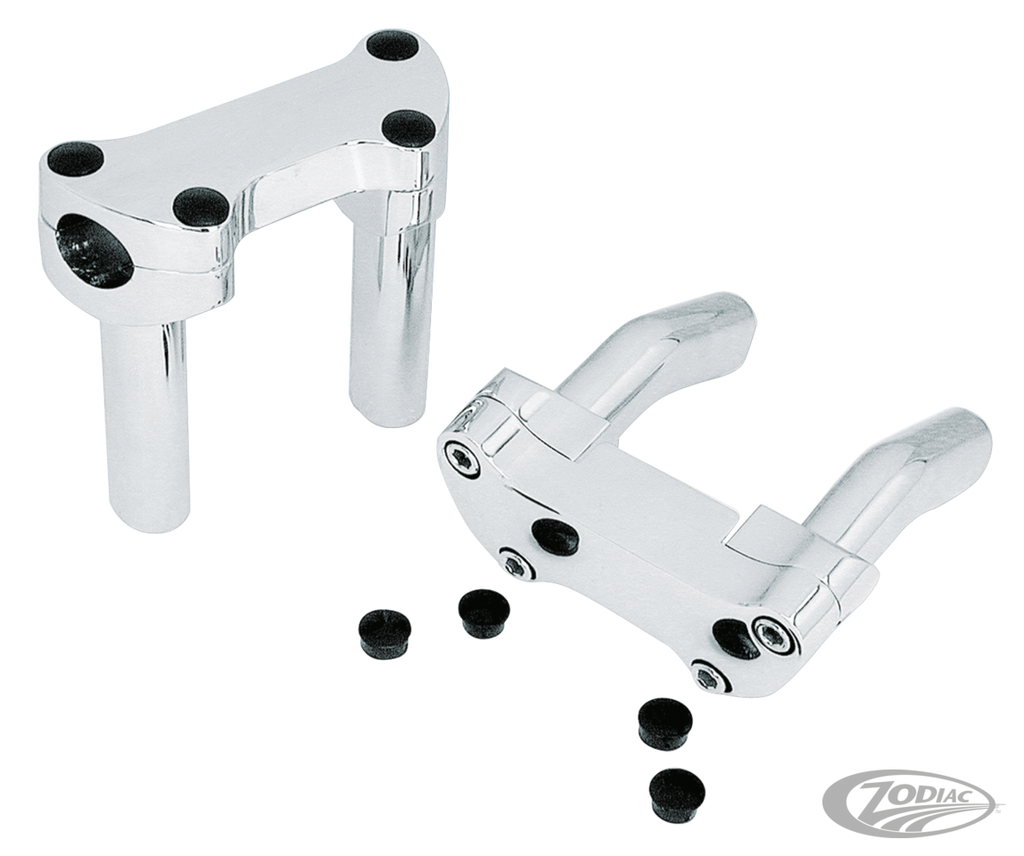 CHROME HANDLEBAR RISER AND CLAMP SETS