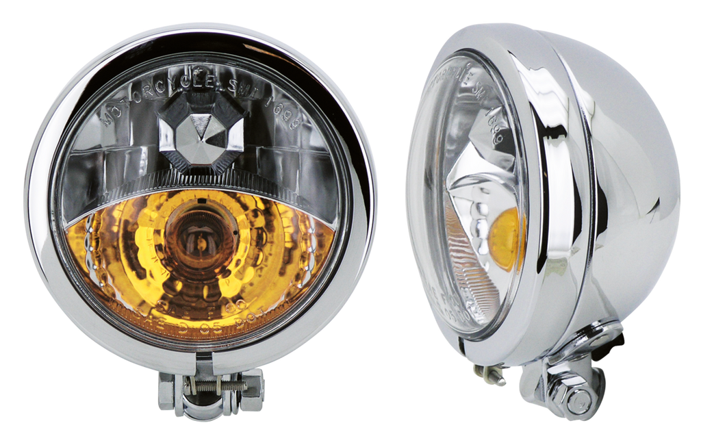 CHROME 4 1/2" SPOTLIGHT WITH BUILT-IN FOG LIGHT