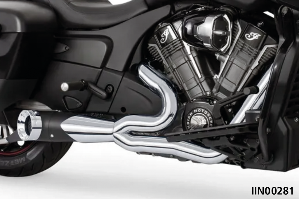 SHORTY TURN OUT STRAIGHT CUT 2-INTO-1 FOR INDIAN POWERPLUS & THUNDERSTROKE