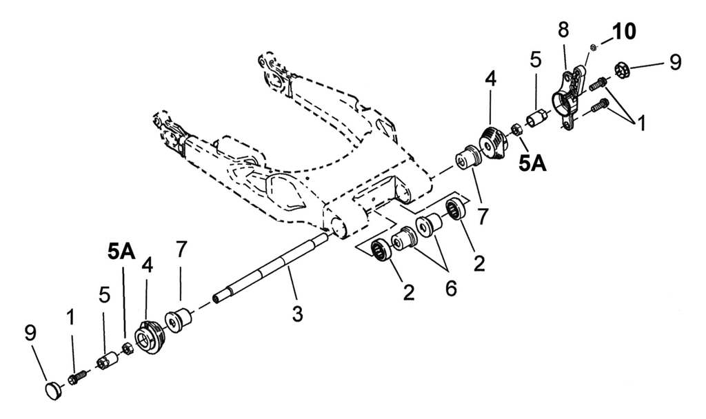 SWINGARM PARTS FOR TOURING 2009 TO PRESENT