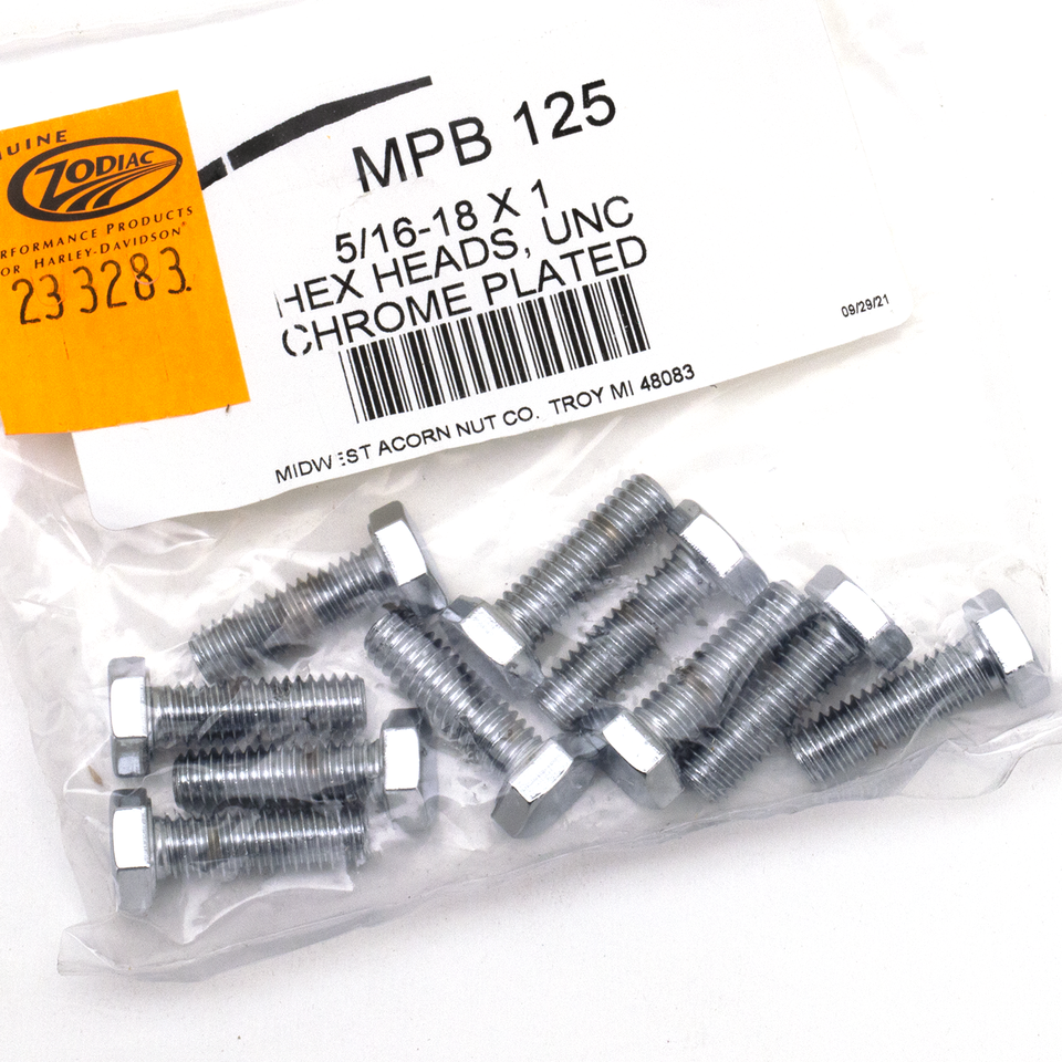 CHROME PLATED HEX HEAD CAP SCREWS ASSORTMENT