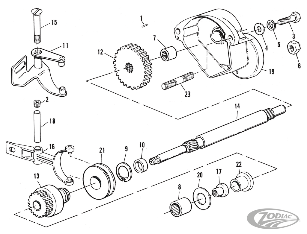 STARTER HOUSING PARTS FOR 1980-1988 FLT, FXR & SOFTAIL